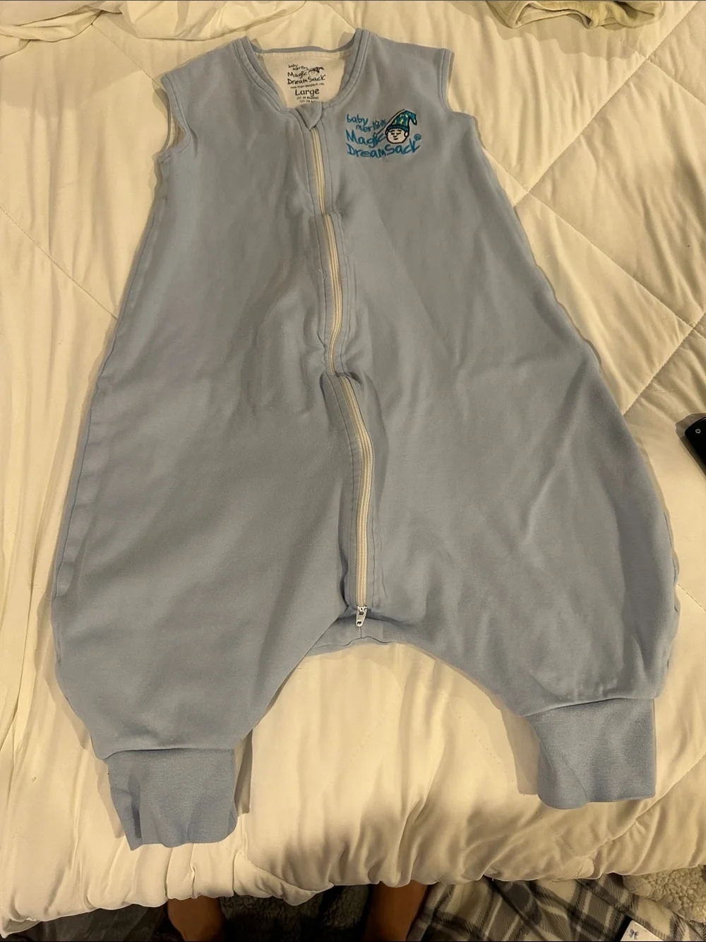 Baby Merlin Magic dreams Sack Baby Blue Sleeveless Zip One-Piece Sleep Sack